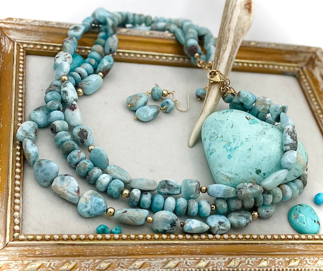 Larimar & Gold Nest