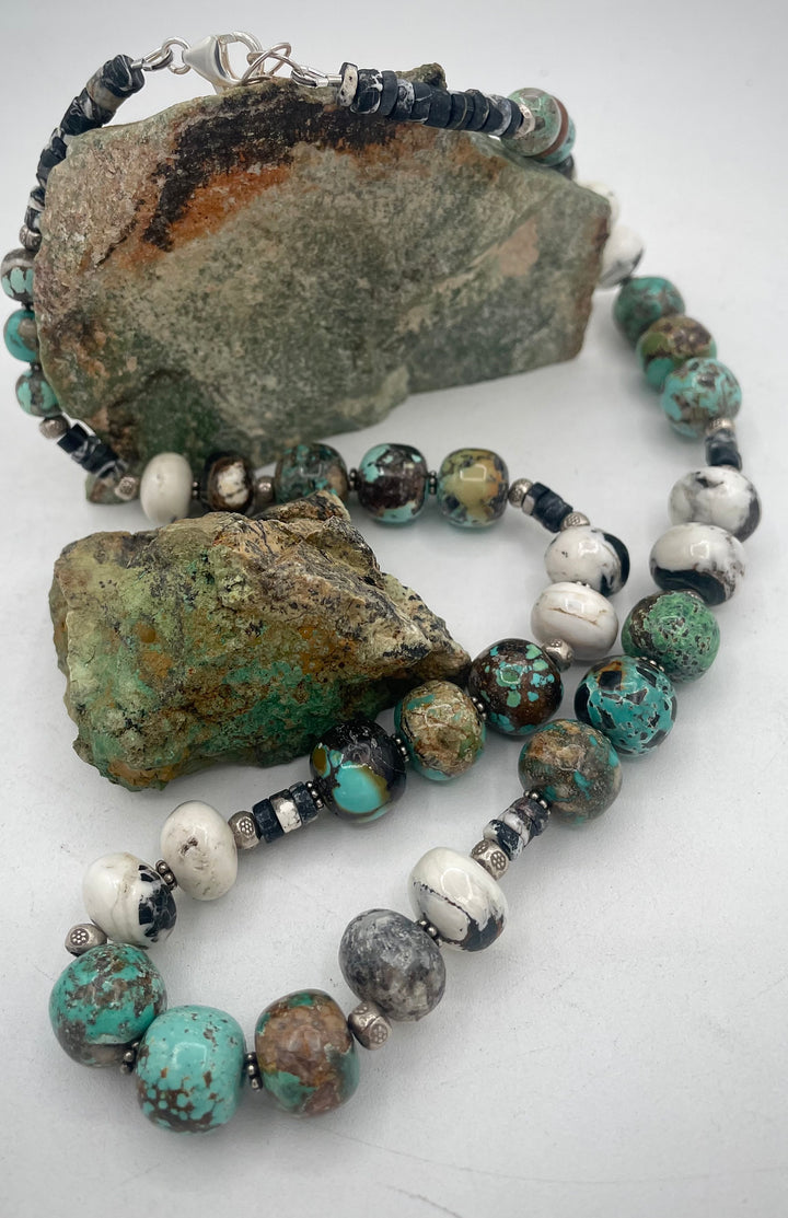 Natural Turquoise (No Stabilization) & White Buffalo
