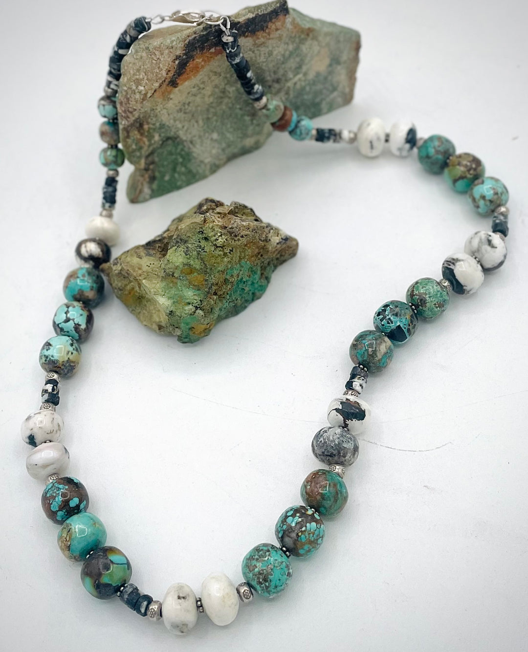 Natural Turquoise (No Stabilization) & White Buffalo