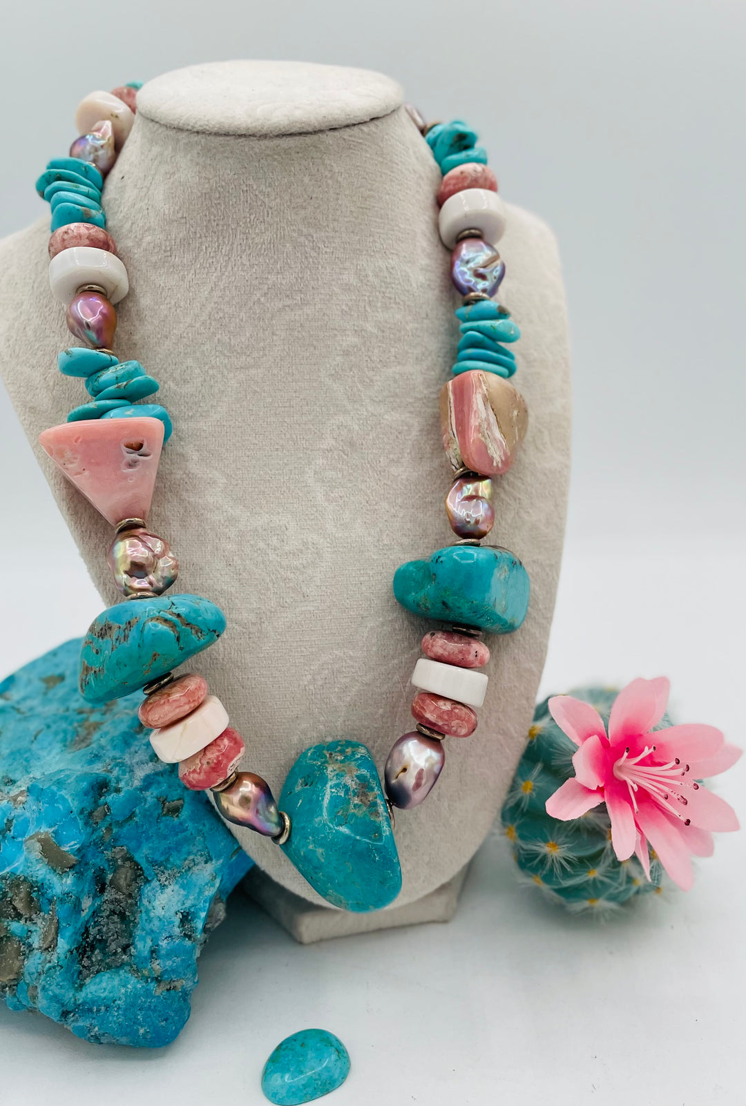 Pink Opal & Turquoise