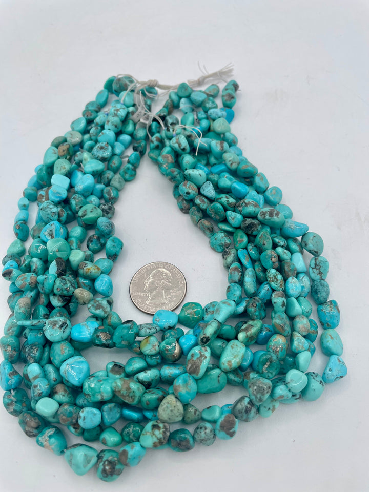 Campitos Turquoise nuggets 8 strands 129 grams