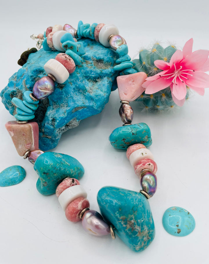 Pink Opal & Turquoise