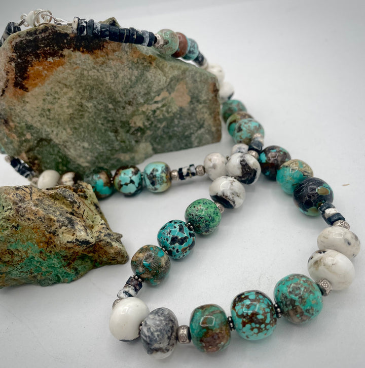 Natural Turquoise (No Stabilization) & White Buffalo