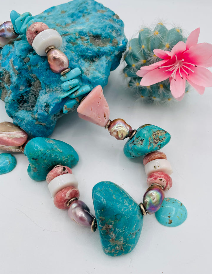 Pink Opal & Turquoise