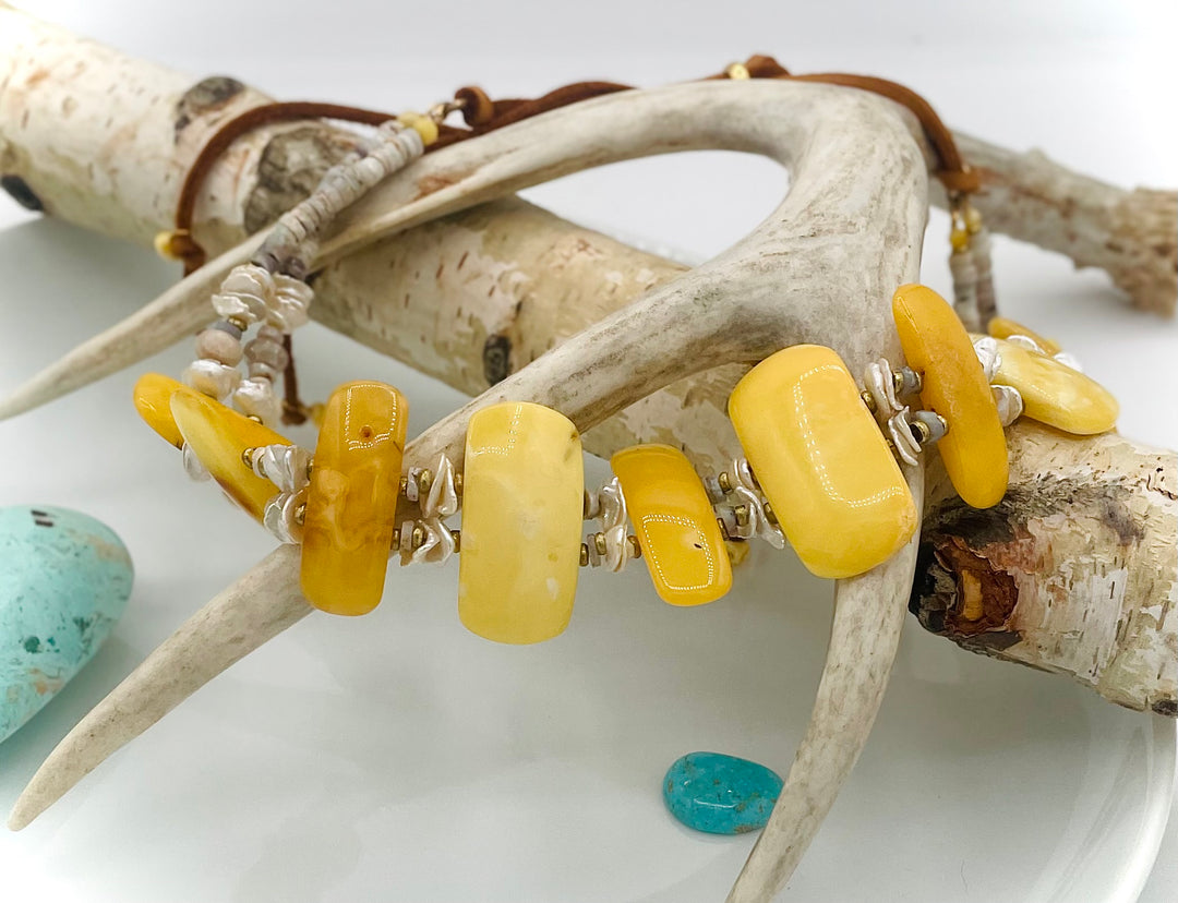 Yellow Amber Hatband