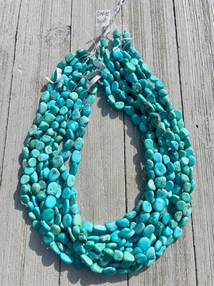 Campitos turquoise nuggets 8 strands 191 grams