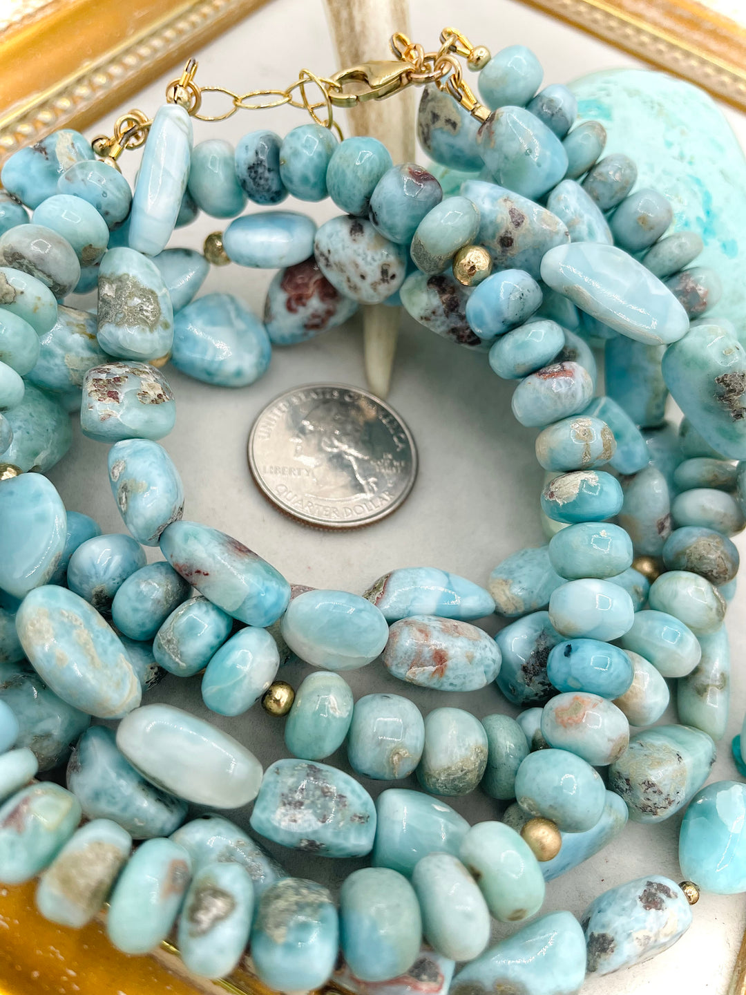Larimar & Gold Nest