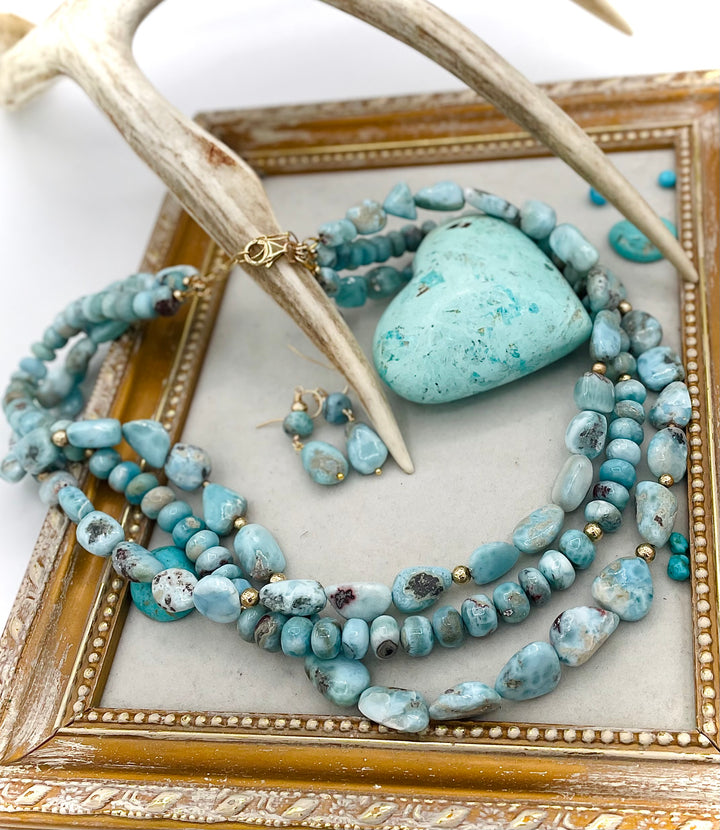 Larimar & Gold Nest