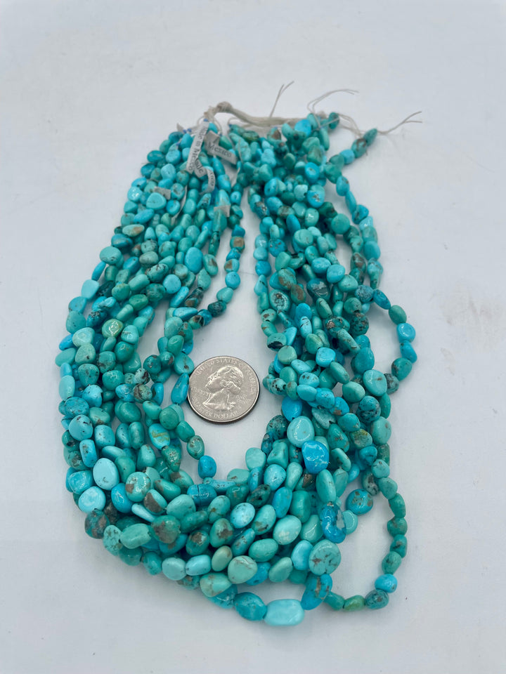 Campitos Turquoise nuggets 10 strands 137 grams