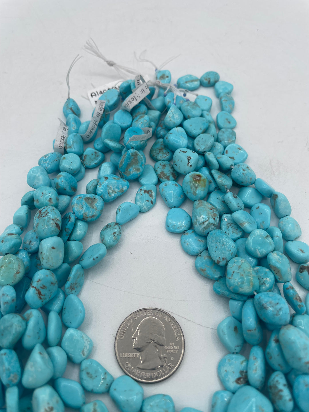 Alacran Turquoise nuggets 6 strands 155 grams