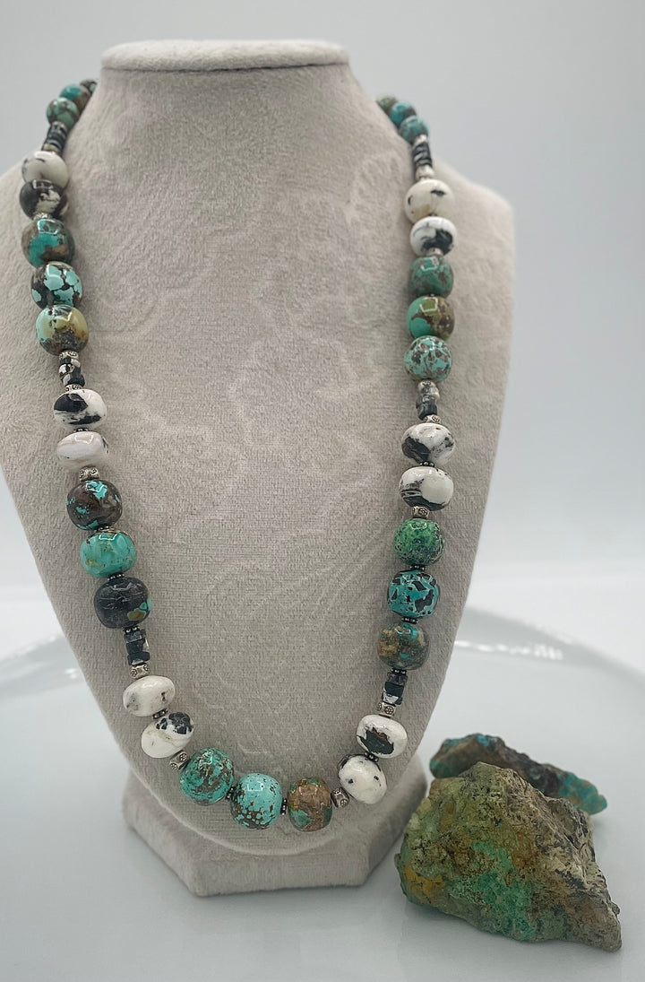 Natural Turquoise (No Stabilization) & White Buffalo
