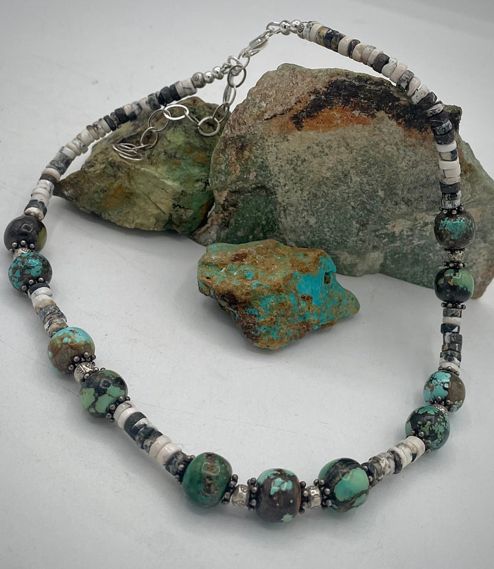Natural Turquoise (No Stabilization) & White Buffalo
