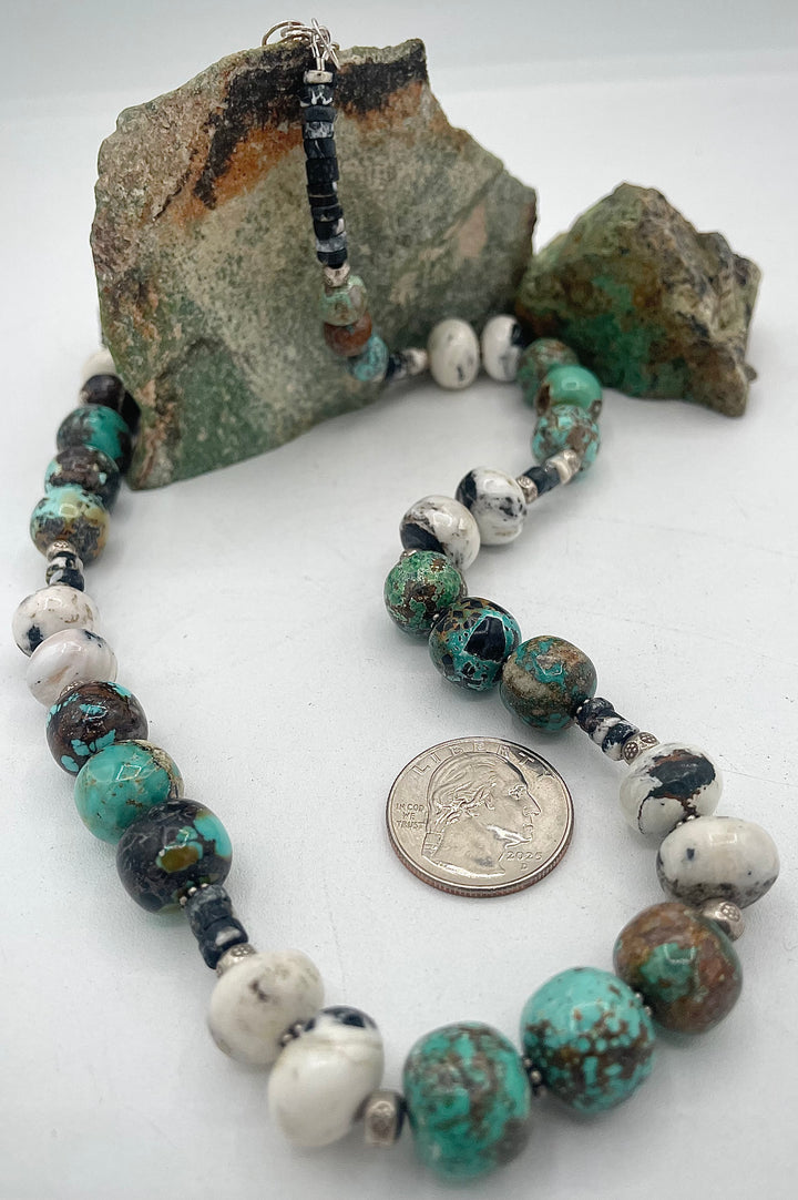 Natural Turquoise (No Stabilization) & White Buffalo