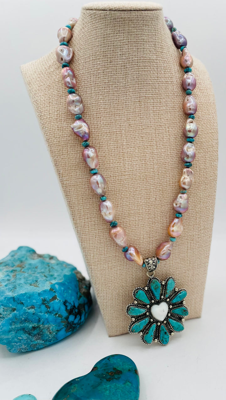 Turquoise & Pearl Love