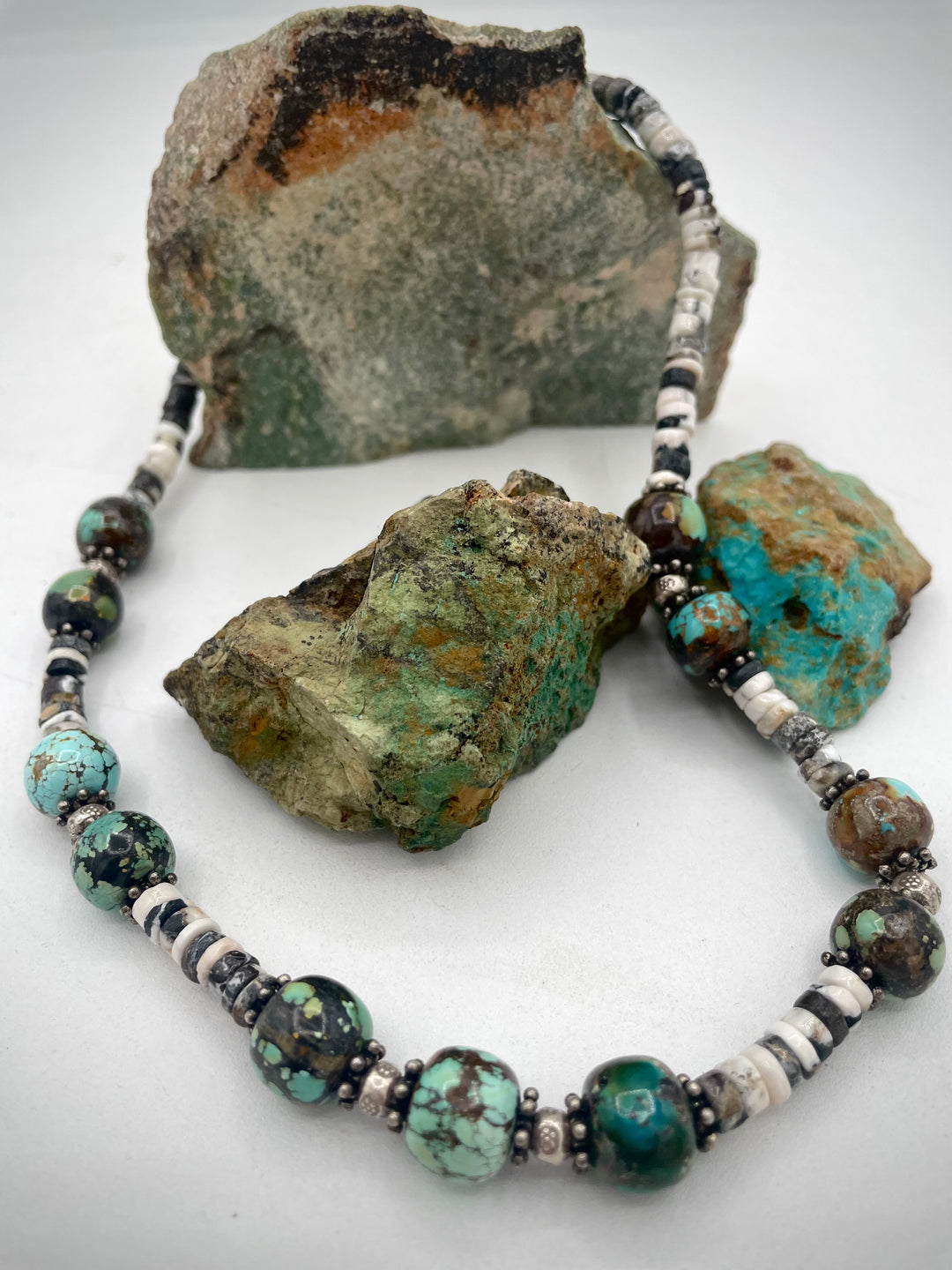 Natural Turquoise (No Stabilization) & White Buffalo