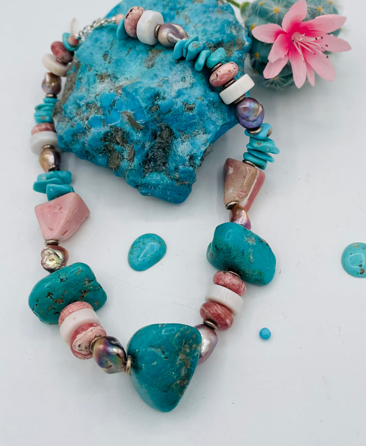 Pink Opal & Turquoise
