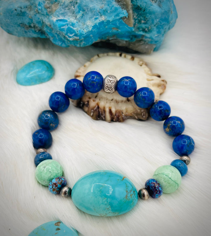 Lapis & Kingman Bracelet