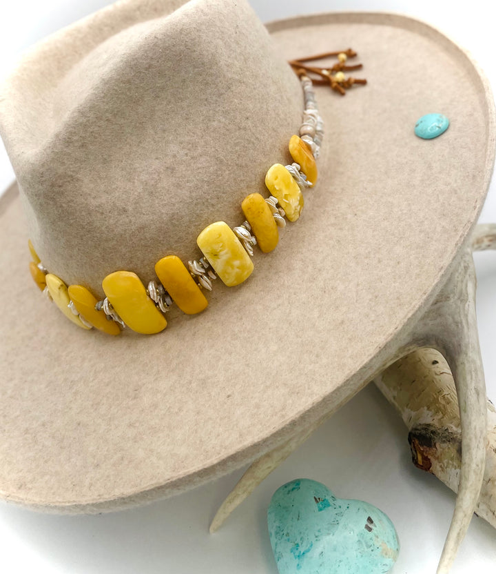 Yellow Amber Hatband