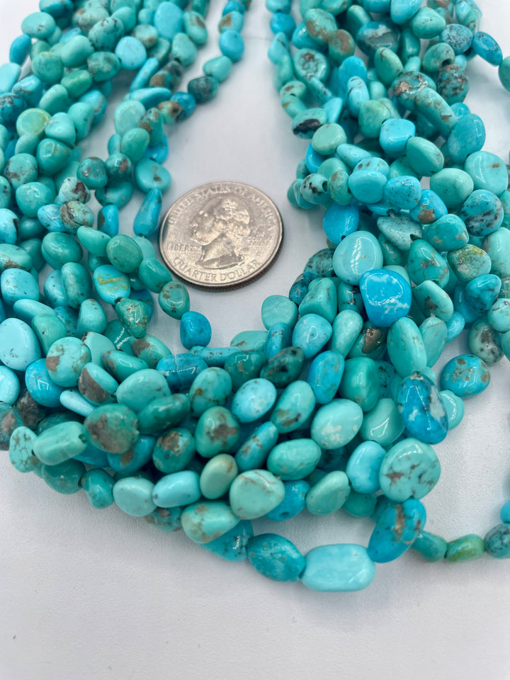 Campitos Turquoise nuggets 10 strands 137 grams
