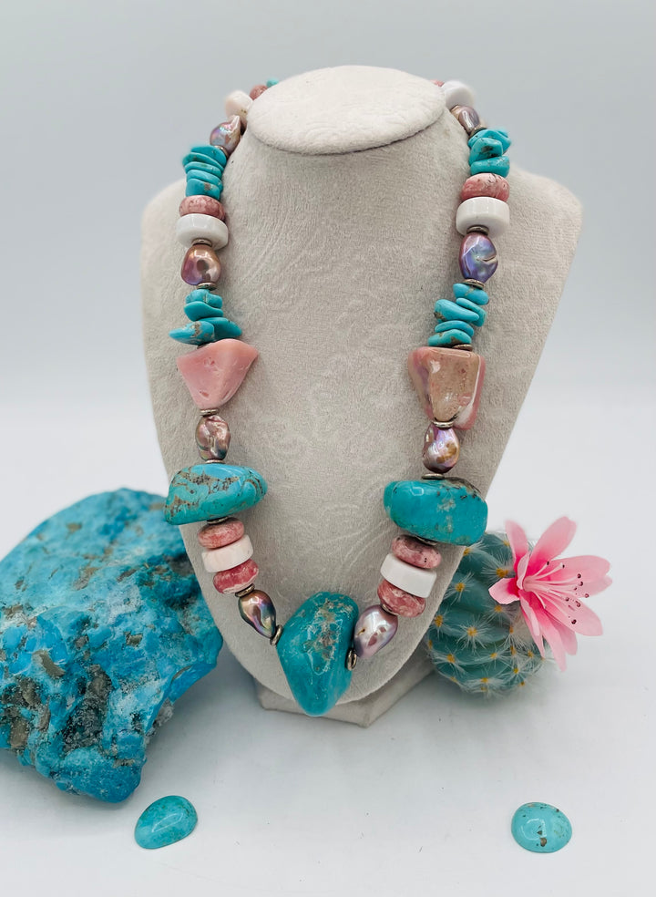 Pink Opal & Turquoise