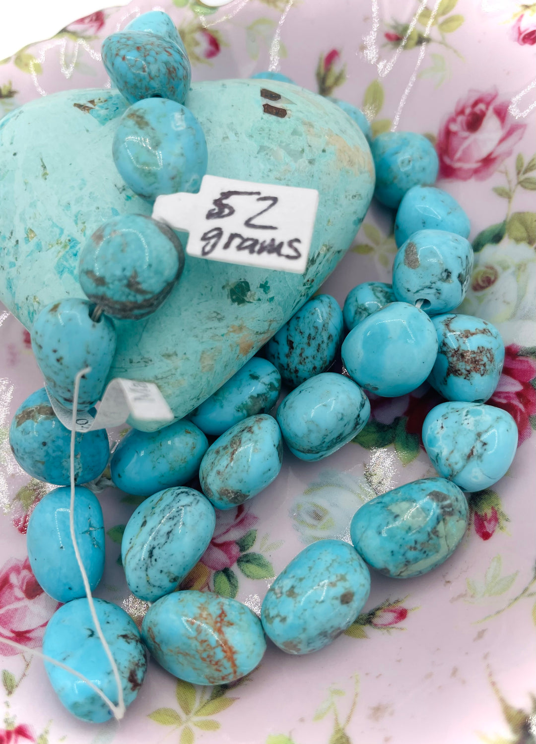 Campitos turquoise nuggets 16 inch bead strand. Available only from Rockstar Cowgirl online or in store in Cody, Wyoming.