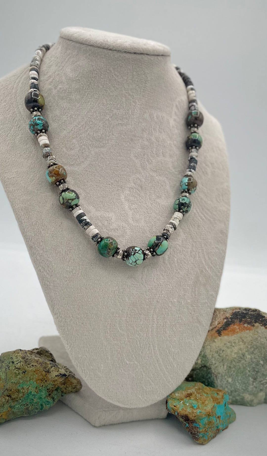 Natural Turquoise (No Stabilization) & White Buffalo