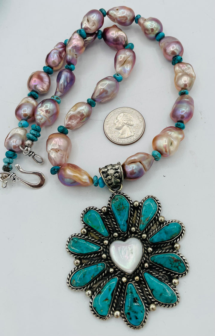 Turquoise & Pearl Love