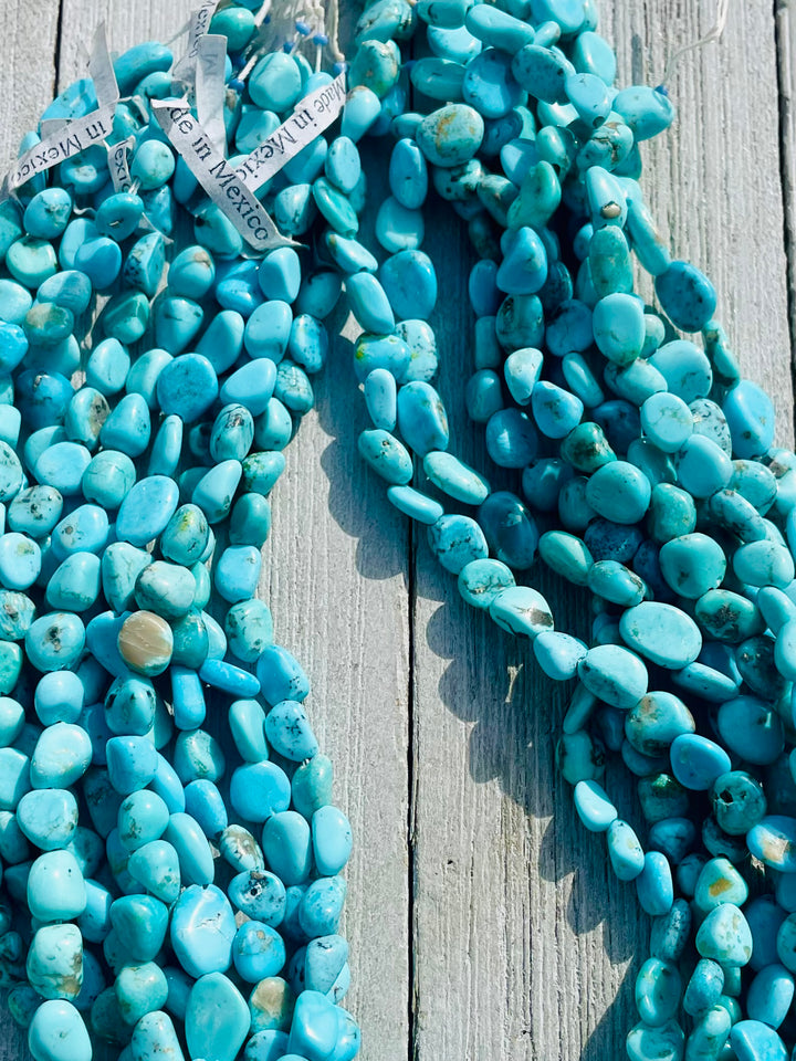 Campitos Turquoise nuggets 10 strands 137 grams