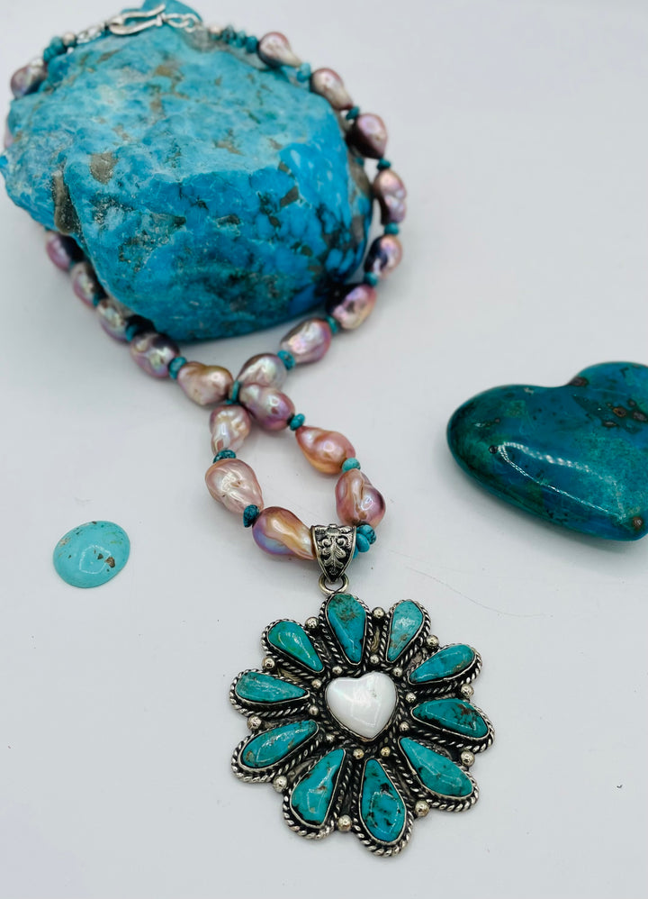 Turquoise & Pearl Love