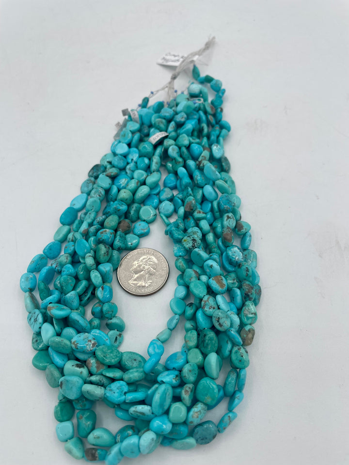 Campitos turquoise nuggets 8 strands 191 grams