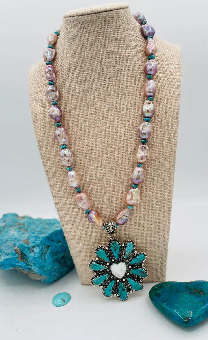 Turquoise & Pearl Love