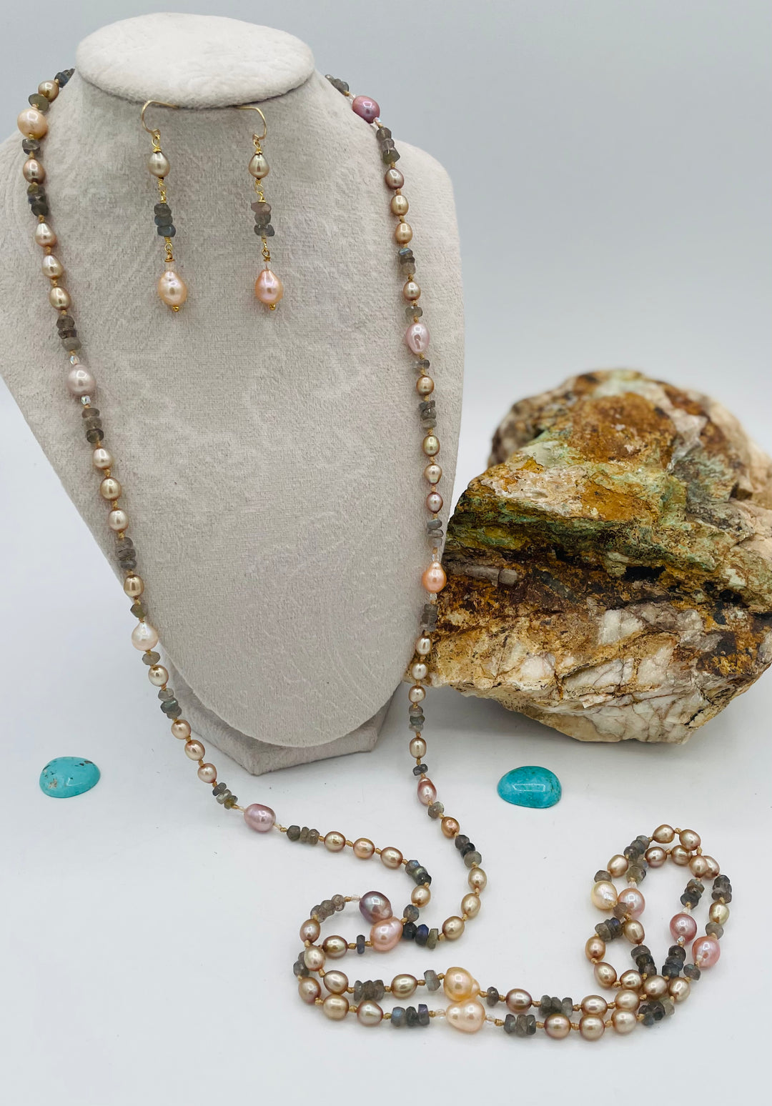 Pearls In Labradorite