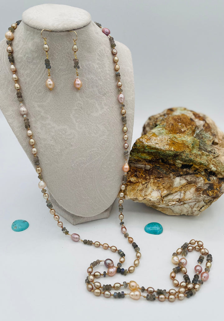 Pearls In Labradorite
