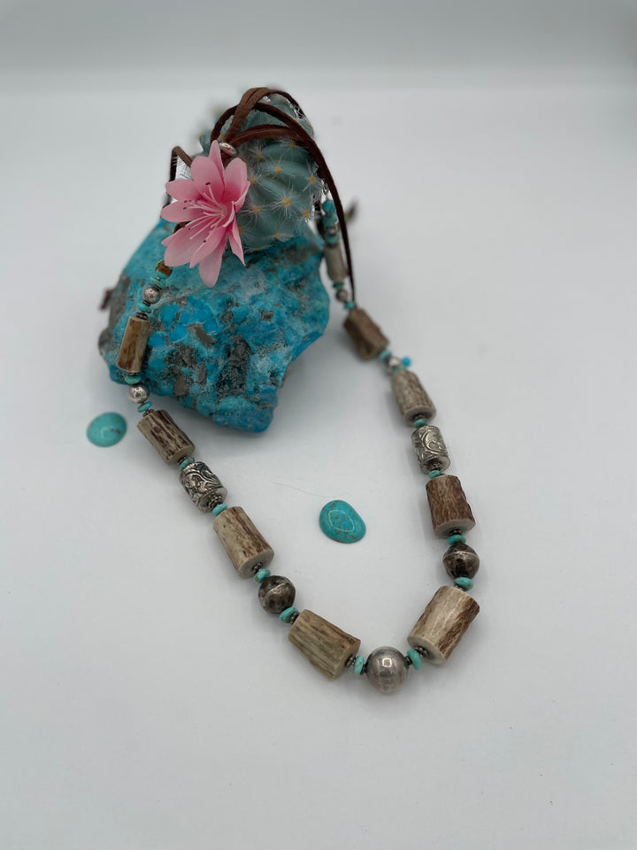 Antler & Turquoise Hatband
