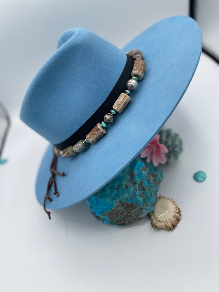 Antler & Turquoise Hatband
