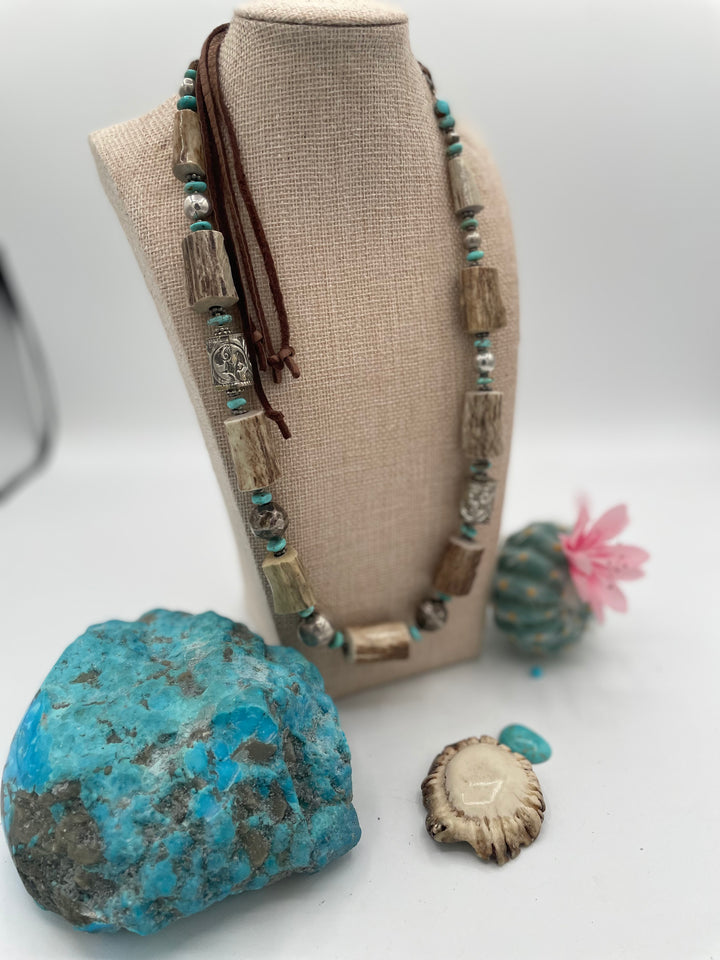 Antler & Turquoise Hatband