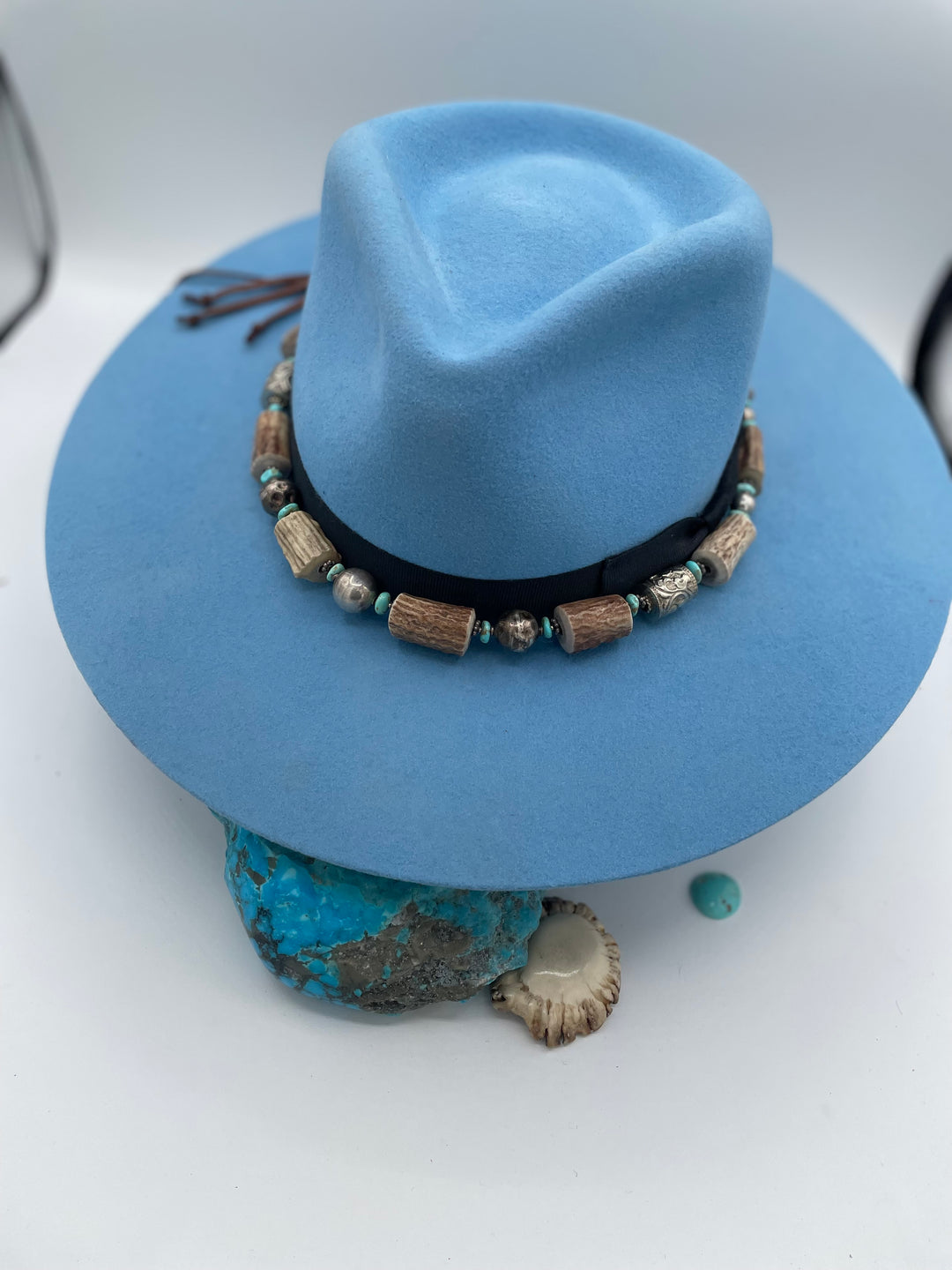 Antler & Turquoise Hatband