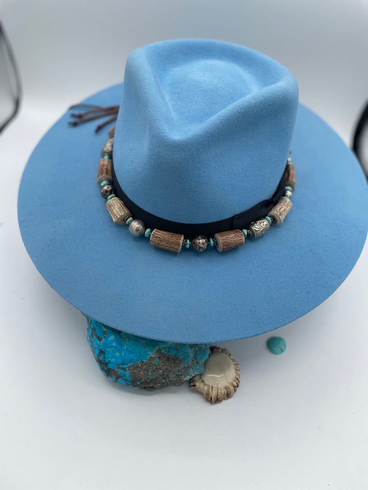 Antler & Turquoise Hatband