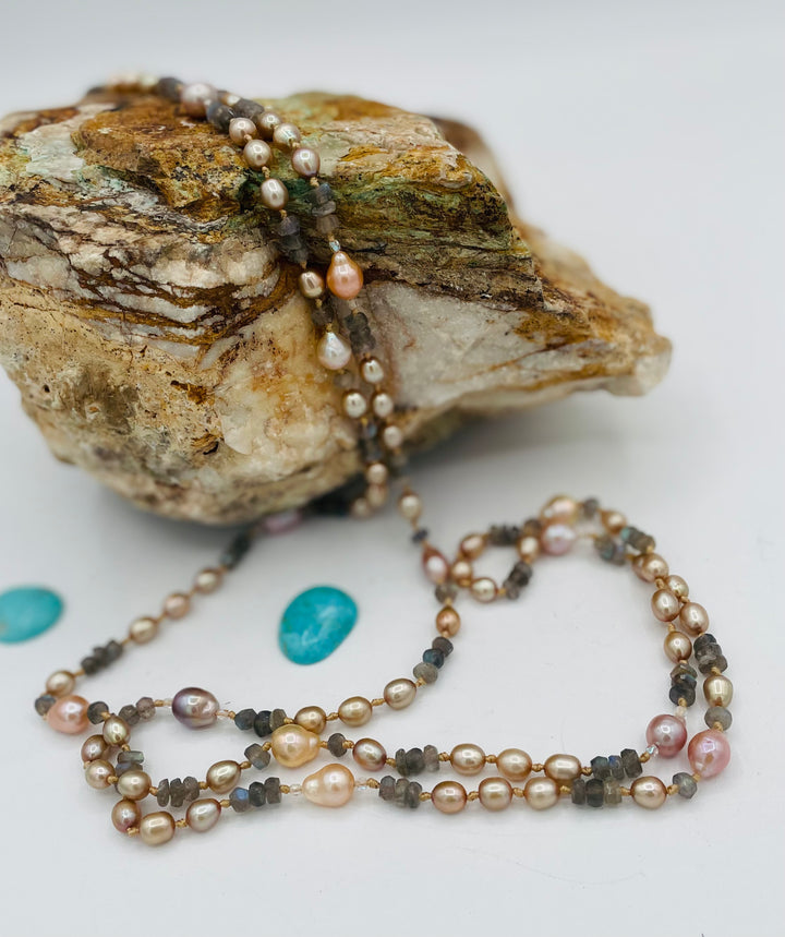 Pearls In Labradorite