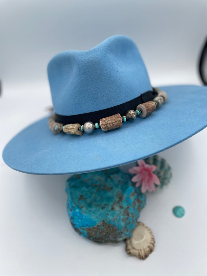 Antler & Turquoise Hatband