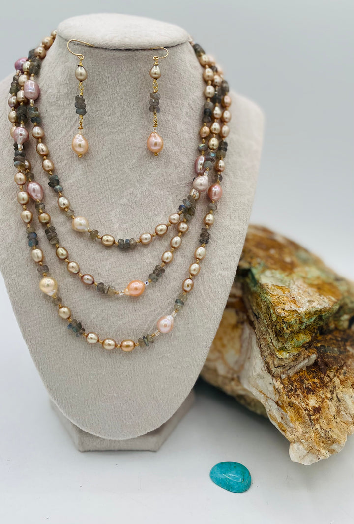 Pearls In Labradorite