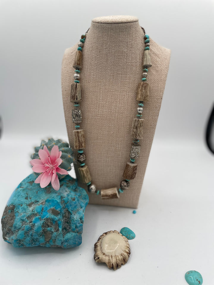 Antler & Turquoise Hatband