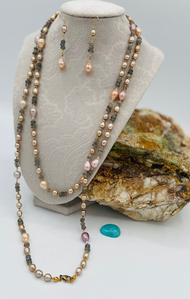 Pearls In Labradorite