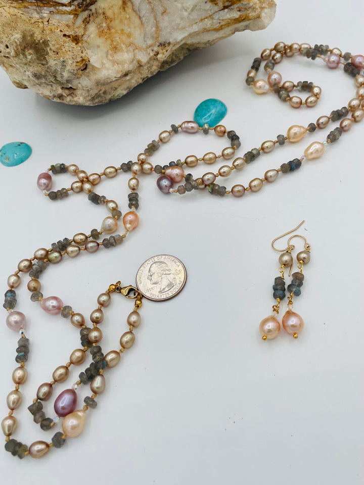 Pearls In Labradorite