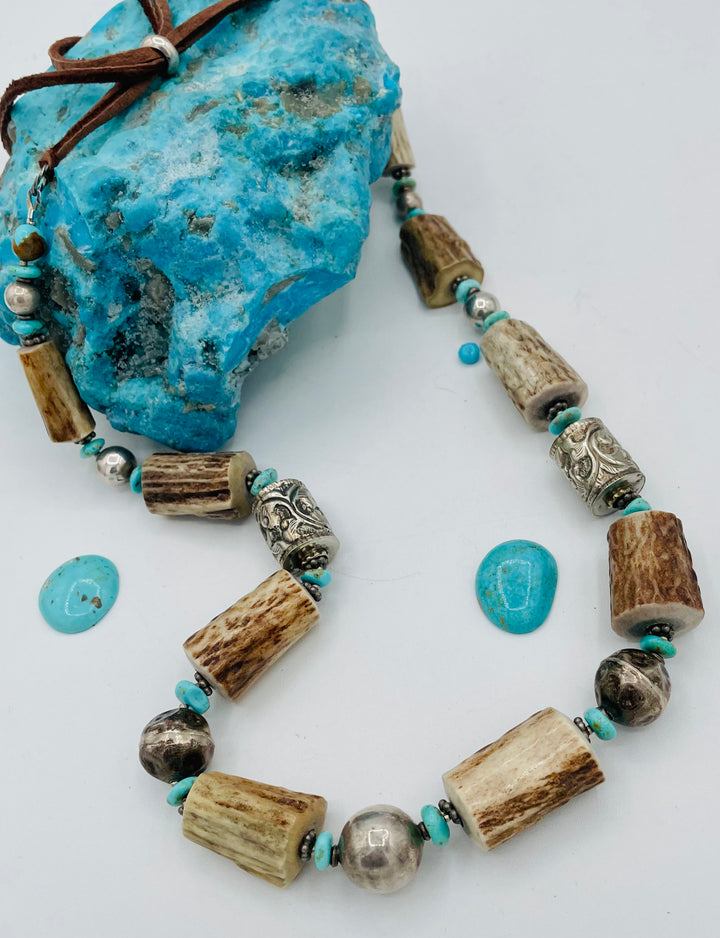 Antler & Turquoise Hatband