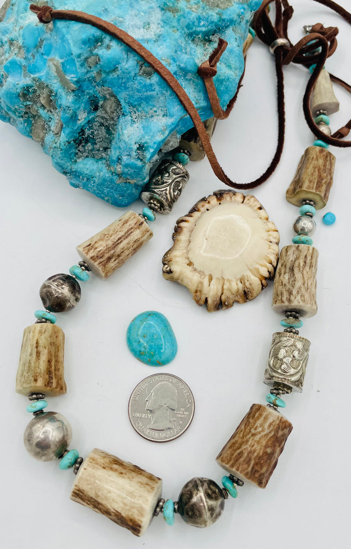 Antler & Turquoise Hatband