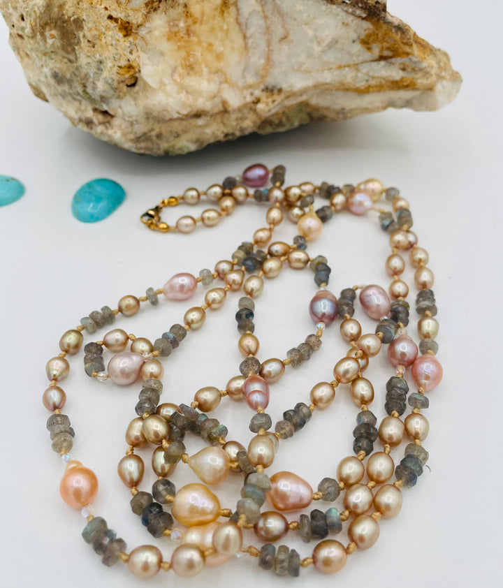 Pearls In Labradorite