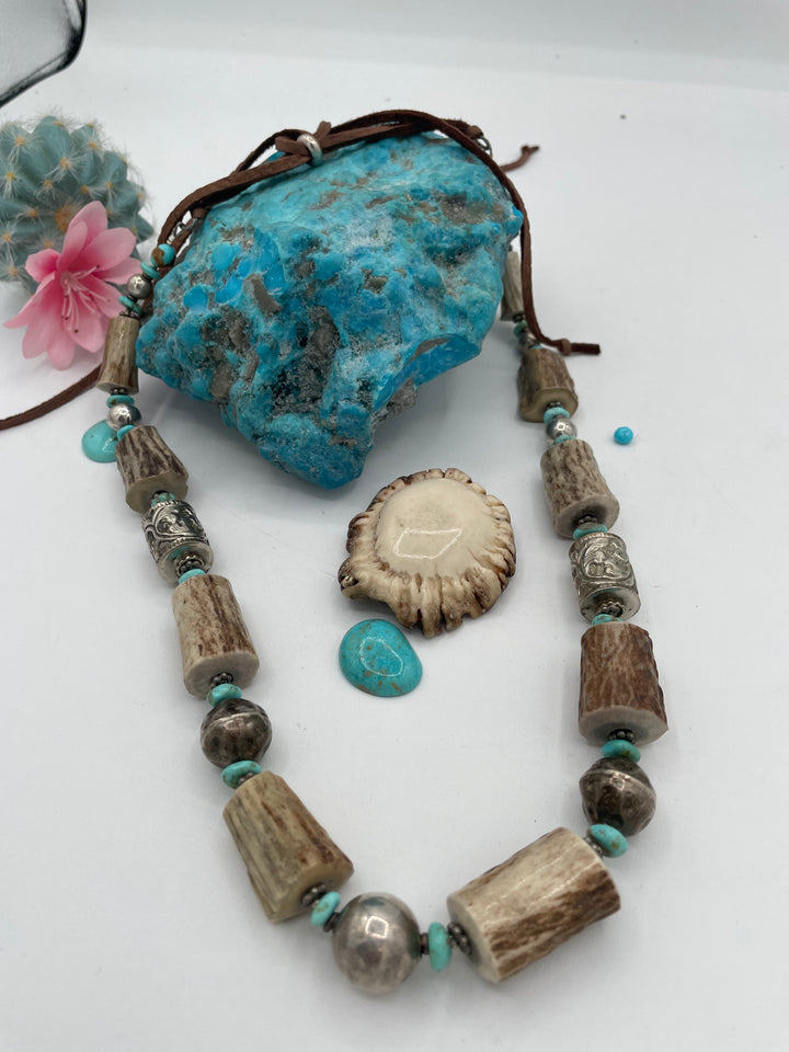Antler & Turquoise Hatband